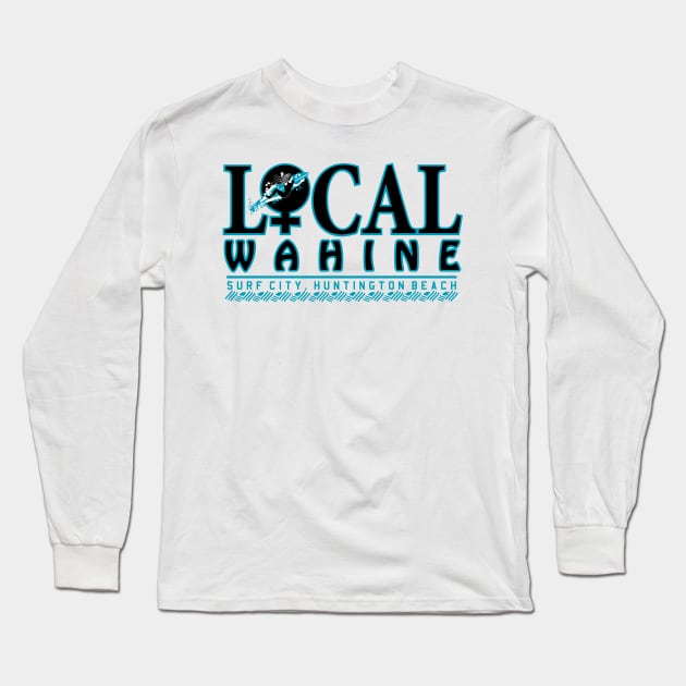 Local Wahine Surf City Long Sleeve T-Shirt by badtuna